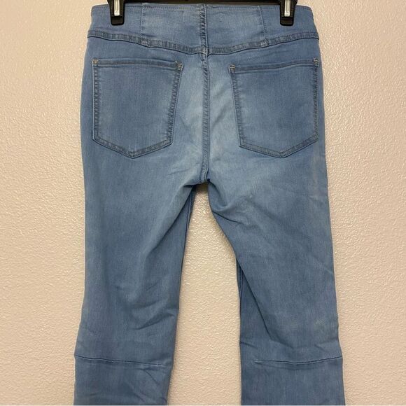 Free People In My Feelings Slim Flare Y2K stretch coastal beach Jeans long 27x32 - Picture 3 of 13